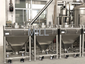 Konveyör Paslanmaz Çelik için GMP Otomatik Vakum Koni IBC Toz Tote Tankı